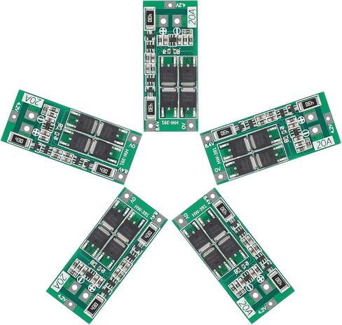 5 PCS 2S 20A 7.4V 8.4V 18650 Li-Ion Lithium Battery 18650 Charger PCB BMS Board with Balance in Kuwait