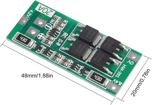 5 PCS 2S 20A 7.4V 8.4V 18650 Li-Ion Lithium Battery 18650 Charger PCB BMS Board with Balance in Kuwait