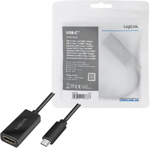 محول شاشة Logilink USB 3.1 من النوع C إلى VGA باللون الأبيض in Saudi Arabia