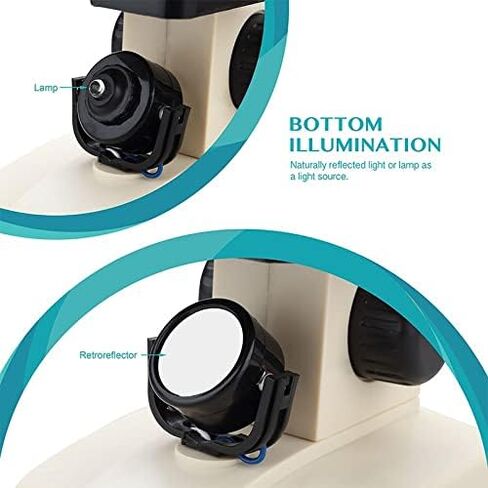 XuuSHA Handheld Digital Microscope Accessories 70X-400X Monocular Microscope with Bottom Lamp Slides Specimen Cells Watching Easy Use Microscope Accessories in Kuwait