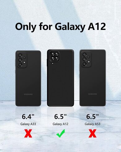 Dssairo 【3 in 1 for Samsung Galaxy A12 case, with 2 Pack Screen Protector, Camera Protection，Liquid Silicone Slim Shockproof Protective Phone Case [Microfiber Lining] (Black) in Saudi Arabia