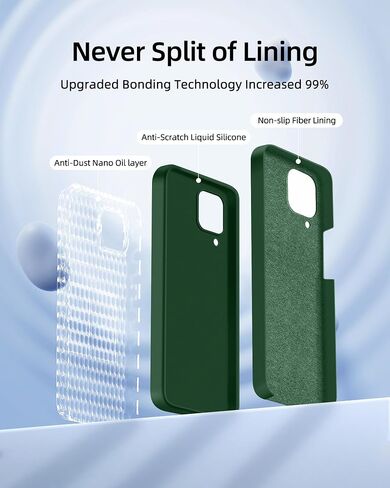 Dssairo 【3 in 1 for Samsung Galaxy A12 case, with 2 Pack Screen Protector, Camera Protection，Liquid Silicone Slim Shockproof Protective Phone Case [Microfiber Lining] (Black) in Saudi Arabia