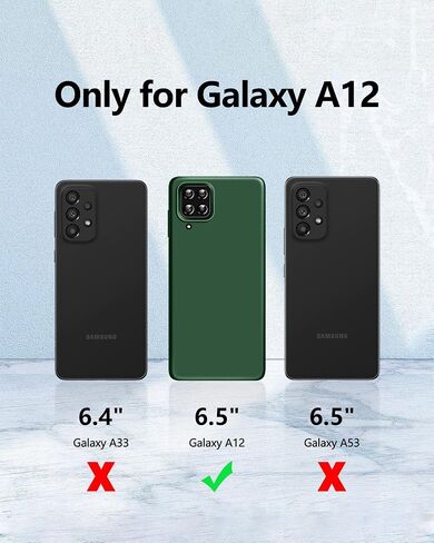 Dssairo 【3 in 1 for Samsung Galaxy A12 case, with 2 Pack Screen Protector, Camera Protection，Liquid Silicone Slim Shockproof Protective Phone Case [Microfiber Lining] (Black) in Saudi Arabia
