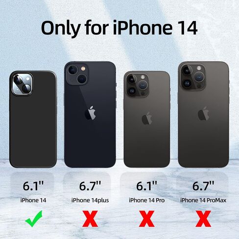 [5 in 1 for iPhone 13 Case 6.1 inch, with 2 Pack Screen Protector + 2 Pack Camera Lens Protector, Liquid Silicone Slim Shockproof Protective Phone Case (Black)…… in Kuwait