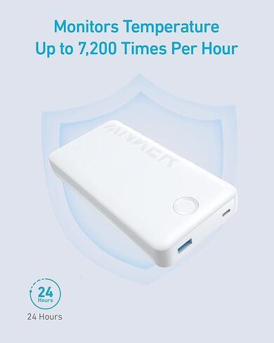 Anker Portable Charger, 20,000mAh Power Bank, Battery Pack with 2-Port, 15W High-Speed Charging for iPhone 15/15 Plus/15 Pro/15 Pro Max, 14/13/12 Series, Samsung Galaxy, and More (Black) in Saudi Arabia