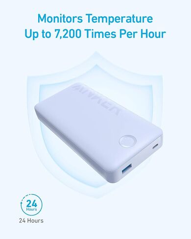Anker Portable Charger, 20,000mAh Power Bank, Battery Pack with 2-Port, 15W High-Speed Charging for iPhone 15/15 Plus/15 Pro/15 Pro Max, 14/13/12 Series, Samsung Galaxy, and More (Black) in Saudi Arabia