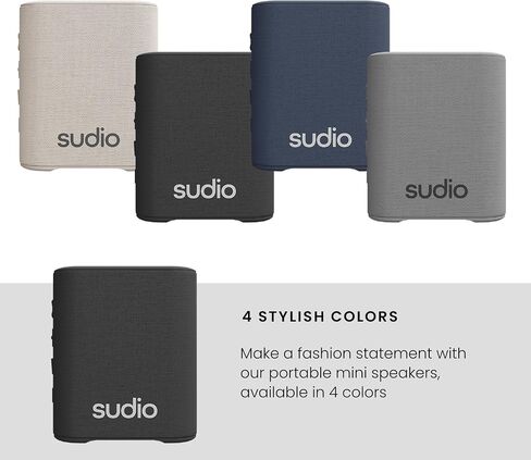 Sudio S2 Bluetooth Speaker with Loud Sound and Deeper Bass Long Playtime IPX5 Waterproof Bluetooth 5.3 TWS Pairing Portable Wireless Compact Speaker for Home, Outdoor in Saudi Arabia