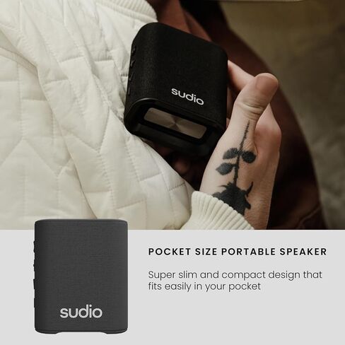 Sudio S2 Bluetooth Speaker with Loud Sound and Deeper Bass Long Playtime IPX5 Waterproof Bluetooth 5.3 TWS Pairing Portable Wireless Compact Speaker for Home, Outdoor in Saudi Arabia