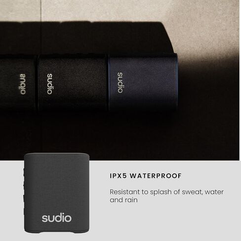 Sudio S2 Bluetooth Speaker with Loud Sound and Deeper Bass Long Playtime IPX5 Waterproof Bluetooth 5.3 TWS Pairing Portable Wireless Compact Speaker for Home, Outdoor in Saudi Arabia