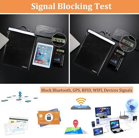 Extra Large Faraday Bags for Laptop, 16'' X 19'' Faraday Cage with Handle & Reflective Strip, Faraday Key Fob Protector Waterproof & Fireproof, RFID Bag, Car Key Signal Blocker in Kuwait