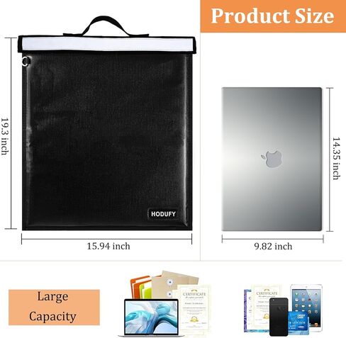 Extra Large Faraday Bags for Laptop, 16'' X 19'' Faraday Cage with Handle & Reflective Strip, Faraday Key Fob Protector Waterproof & Fireproof, RFID Bag, Car Key Signal Blocker in Kuwait