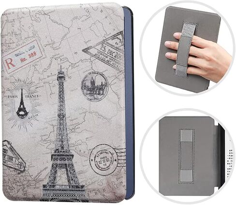 Case for 6.8" Kindle Paperwhite (11th Generation 2021) and Kindle Paperwhite Signature Edition with Hand Strap, Slim PU Leather Cover with Auto Wake/Sleep Don't Touch My Kindle in Saudi Arabia