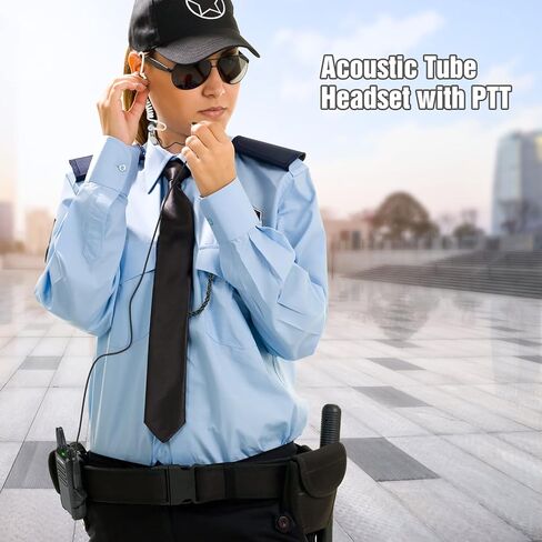 أجهزة اتصال لاسلكية للبالغين - أجهزة راديو GLCONN بدون استخدام اليدين ثنائية الاتجاه مع سماعة أذن - أجهزة راديو محمولة ثنائية الاتجاه طويلة المدى قابلة لإعادة الشحن لمتجر الفندق والصيد الحكومي التجاري (عبوتان) in Kuwait