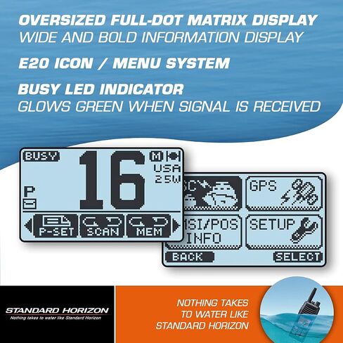 Standard Horizon GX1800GB أسود 25 وات VHF/GPS/Second Station Explorer Series in Saudi Arabia