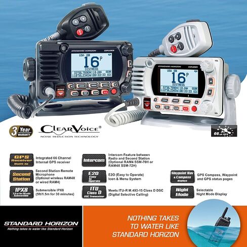 Standard Horizon GX1800GB أسود 25 وات VHF/GPS/Second Station Explorer Series in Saudi Arabia