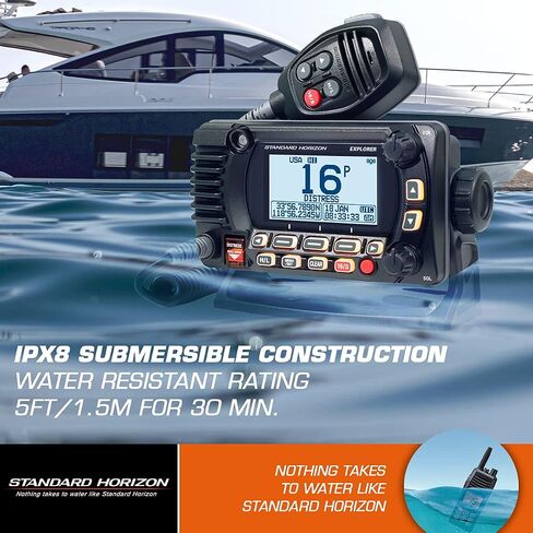 Standard Horizon GX1800GB أسود 25 وات VHF/GPS/Second Station Explorer Series in Saudi Arabia