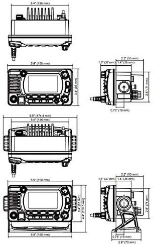 Standard Horizon GX1800GB أسود 25 وات VHF/GPS/Second Station Explorer Series in Saudi Arabia