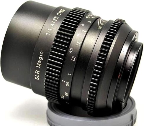 عدسة SLR Magic 75 ملم f/1.4 بإطار كامل لكاميرا Sony E-Mount باللون الأسود in Kuwait