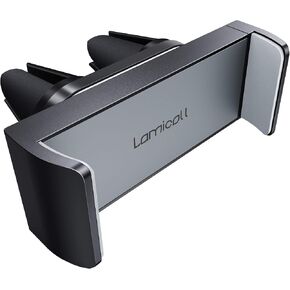 Lamicall Car Vent Phone Mount Two Grips Design Phone Holders for Your Car | Universal Car Phone Holder, Hands Free Phone Mount for iPhone 17 16 15 14 13 12 11 Mini SE Pro Smartphone for Women Men Black in Saudi Arabia