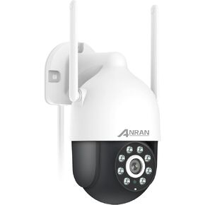 كاميرا أمان ANRAN خارجية مع أضواء كاشفة وصفارة إنذار، كاميرا 1080P WiFi PTZ خارجية مع عرض 360 درجة، رؤية ليلية ملونة، مقاومة للماء IP66، صوت ثنائي الاتجاه، تخزين SD وسحابي in Kuwait
