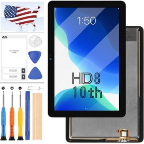 Screen Replacement for Amazon Kindle Fire HD8 /HD8 Plus 10th Gen 2020 K72LL3 K72LL4 Touch Screen Digitizer Origainal Front Sensor Glass Panel Lens Kit,Including Free Tools in Kuwait