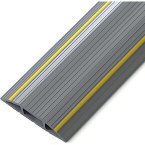 AGPTEK Heavy Duty Floor Cable Cover Cable Protector, 6.5 Ft, 3 Channels | Grey Floor Cord Cover, Mid Channel 0.93", Contains Cords, Cables and Wires, Office, Home, or Outdoor in Kuwait