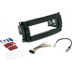 Scosche CR1286B Compatible with 2004-11 Chrysler / Dodge / Jeep / Plymouth ISO DIN Dash Kit Black