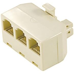Recoton T886 3-Line Modular Triplex Jack, Ivory in Saudi Arabia