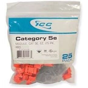 IC107E5CRD - 25PK Cat5 Jack - Red in Saudi Arabia