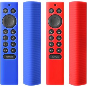 [2 Pack] Silicone Protective Cover for NVIDIA Shield TV Pro/4K HDR Remote Controller Series, Light Weight Kids-Friendly Silicone Skin Anti-Slip/Shockproof with Hand Strap (GlowBlue & Glowgreen)