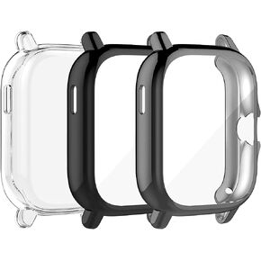 Screen Protector Case Compatible with Amazfit GTS 2 Smartwatch Cases Soft TPU Shockproof Bumper (Black) in Saudi Arabia