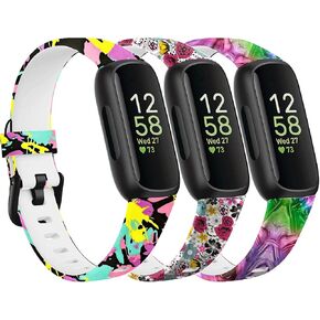 Ybludiy 3 عبوات متوافقة مع Fitbit Inspire 3 Bands، أساور رياضية ناعمة من السيليكون بديلة لساعة Fitbit Inspire 3 Tracker الذكية للنساء والرجال in Kuwait