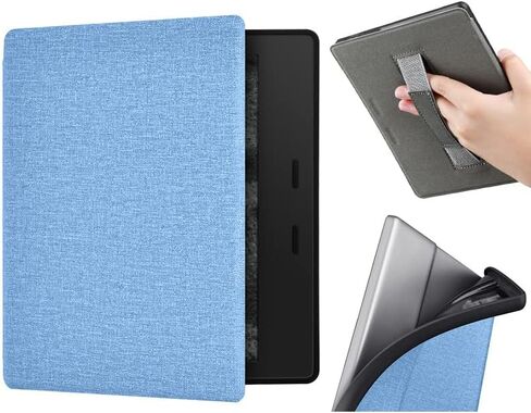 YoungMe Case for 7"" Kindle Oasis with Hand Strap - Ultra Slim PU Leather Smart Cover with Auto Sleep and Wake for Kindle Oasis 10th Generation - 2019 Release (Violet) in Saudi Arabia