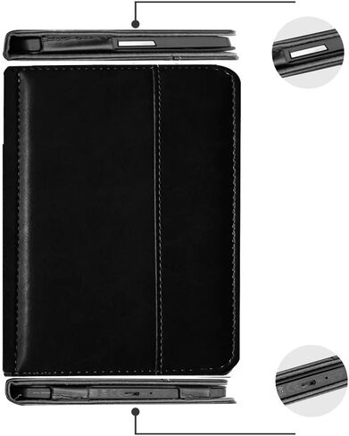 Folio Case Compatible with Kobo Glo HD N437 ebook Reader Leather Cover Protective Case with Magnet Closure Auto Sleep (Color : Black, Size : for Kobo Glo HD(N437)) in Saudi Arabia