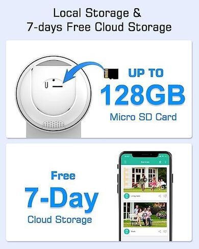 ANRAN 3K/5MP WiFi Security Camera for Home House Outdoor 2.4/5GHz Dual-Band | Auto-Tracking 360° Pan-Tilt 2-Way Audio Full Color Night Vision 24/7 Recording Local/Cloud Storage Weatherproof Fit Alexa in Saudi Arabia