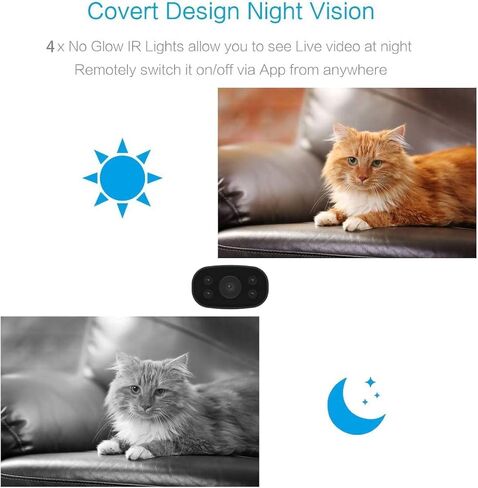 كاميرات مراقبة مخفية HUOMU Mini كاميرا تجسس 1080P HD لاسلكية واي فاي عرض عن بعد كاميرات مراقبة منزلية صغيرة مسجل فيديو داخلي وخارجي كشف الحركة الذكي in Kuwait