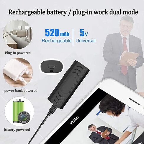 كاميرات مراقبة مخفية HUOMU Mini كاميرا تجسس 1080P HD لاسلكية واي فاي عرض عن بعد كاميرات مراقبة منزلية صغيرة مسجل فيديو داخلي وخارجي كشف الحركة الذكي in Kuwait