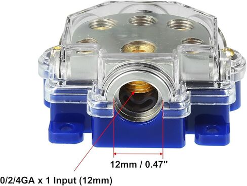 X AUTOHAUX 0/2/4 مقياس في 2/4/8 مقياس خارج 5 طرق ستيريو أمبير كتلة توزيع الطاقة الأرضية للسيارة مقسم صوت لهجة ذهبية in Kuwait