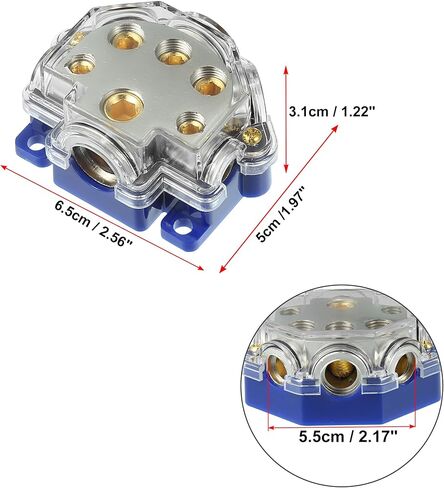 X AUTOHAUX 0/2/4 مقياس في 2/4/8 مقياس خارج 5 طرق ستيريو أمبير كتلة توزيع الطاقة الأرضية للسيارة مقسم صوت لهجة ذهبية in Kuwait