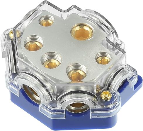 X AUTOHAUX 0/2/4 مقياس في 2/4/8 مقياس خارج 5 طرق ستيريو أمبير كتلة توزيع الطاقة الأرضية للسيارة مقسم صوت لهجة ذهبية in Kuwait