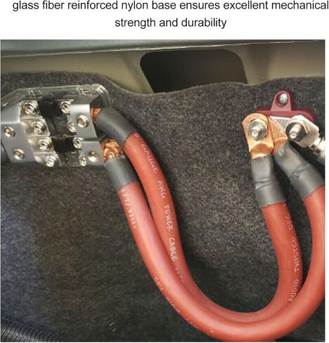 Qiilu كتلة توزيع الطاقة 2 قطعة محطة توزيع الطاقة كتلة 48 فولت M6 إيجابي سلبي 2 ترصيع كتلة وصل البطارية in Kuwait