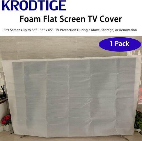 Krodtige Foam Flat Screen TV Cover (Fits TV Screens up to 65"),36" H x 65" W TV or Art Piece Protection -1 Pack in Kuwait