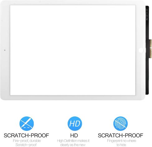 لجهاز iPad Pro 12.9 2015 1 1st Genertaion شاشة تعمل باللمس A1652 A1584 مجموعة عدسات لوحة مستشعر رقمية تعمل باللمس، بما في ذلك الزجاج المقسى مع أدوات إصلاح مجانية (بدون شاشة LCD) (أسود) in Saudi Arabia
