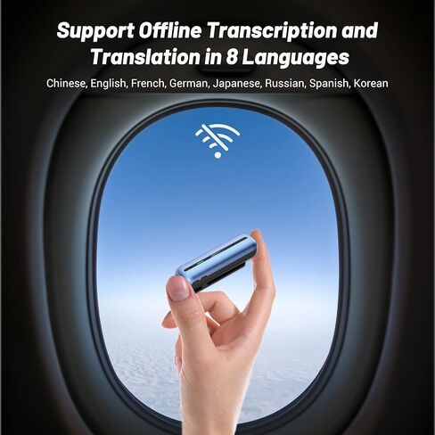 مسجل صوت رقمي صغير ذكي بسعة 16 جيجابايت مع خاصية النسخ والترجمة بالذكاء الاصطناعي، يدعم نقل الملفات عبر USB واللاسلكي من واسك in Kuwait