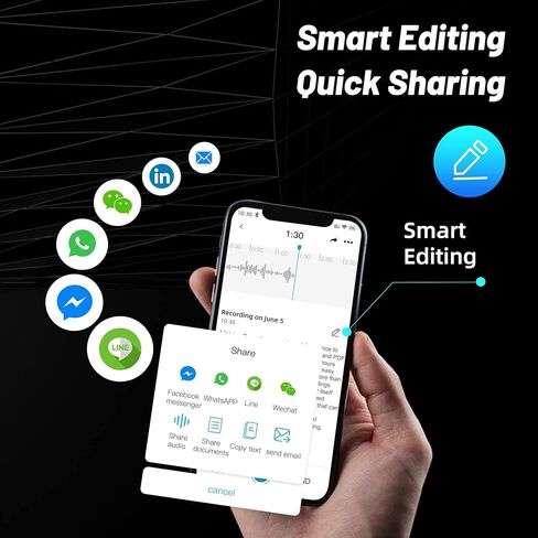 مسجل صوت رقمي صغير ذكي بسعة 16 جيجابايت مع خاصية النسخ والترجمة بالذكاء الاصطناعي، يدعم نقل الملفات عبر USB واللاسلكي من واسك in Kuwait