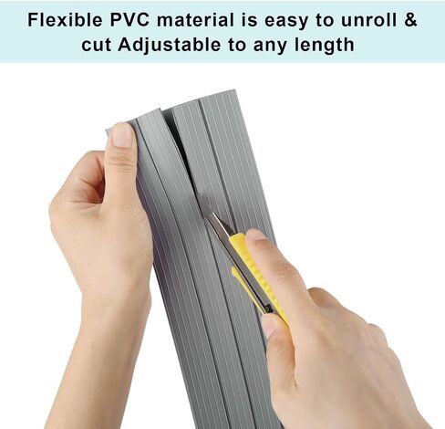 AGPTEK Heavy Duty Floor Cable Cover Cable Protector, 6.5 Ft, 3 Channels | Grey Floor Cord Cover, Mid Channel 0.93", Contains Cords, Cables and Wires, Office, Home, or Outdoor in Kuwait
