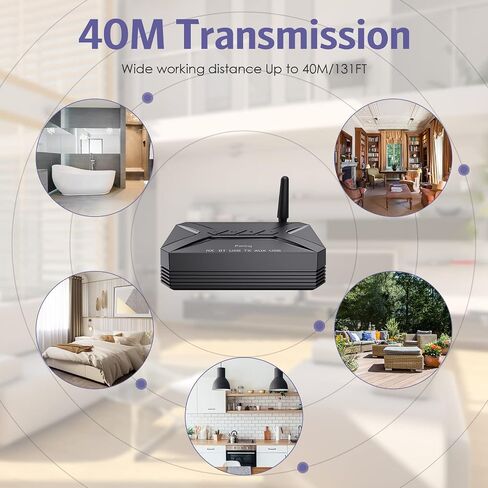 جهاز إرسال بلوتوث OQIMAX، جهاز إرسال بلوتوث 5.0 للتلفزيون يدعم إدخال الصوت RCA، نطاق مسافة طويلة 3.5 مم AUX مستقبل بلوتوث زمن الوصول المنخفض، لسماعات مكبر صوت المسرح المنزلي in Saudi Arabia