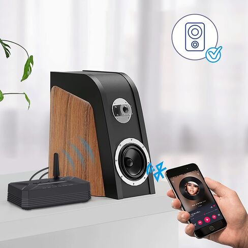 جهاز إرسال بلوتوث OQIMAX، جهاز إرسال بلوتوث 5.0 للتلفزيون يدعم إدخال الصوت RCA، نطاق مسافة طويلة 3.5 مم AUX مستقبل بلوتوث زمن الوصول المنخفض، لسماعات مكبر صوت المسرح المنزلي in Saudi Arabia