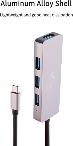 موزع USB C، موزع MFun USB C إلى USB 3.0 مع 4 منافذ USB محول الألومنيوم متوافق مع أجهزة MacBook Pro Air USB C وأجهزة أخرى من النوع C in Kuwait