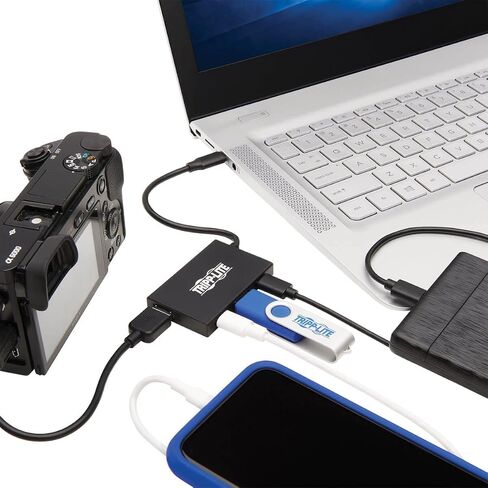 Tripp Lite USB C موزع 4 منافذ 2 USB-A & 2 منافذ USB-C USB 3. 1 Gen 2 ألومنيوم (U460-004-2A2C-2) in Kuwait